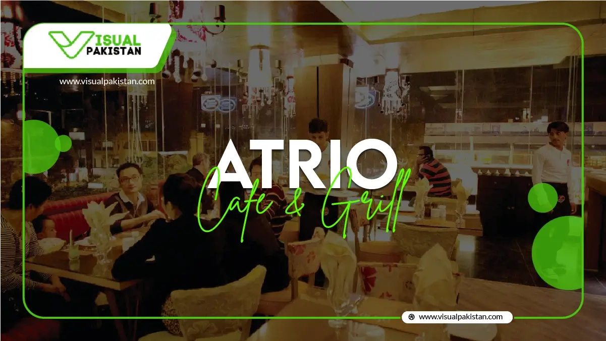 This image is about a group of people sitting at tables.Atrio-Cafe-Grill in F 7 Markaz Islamabad