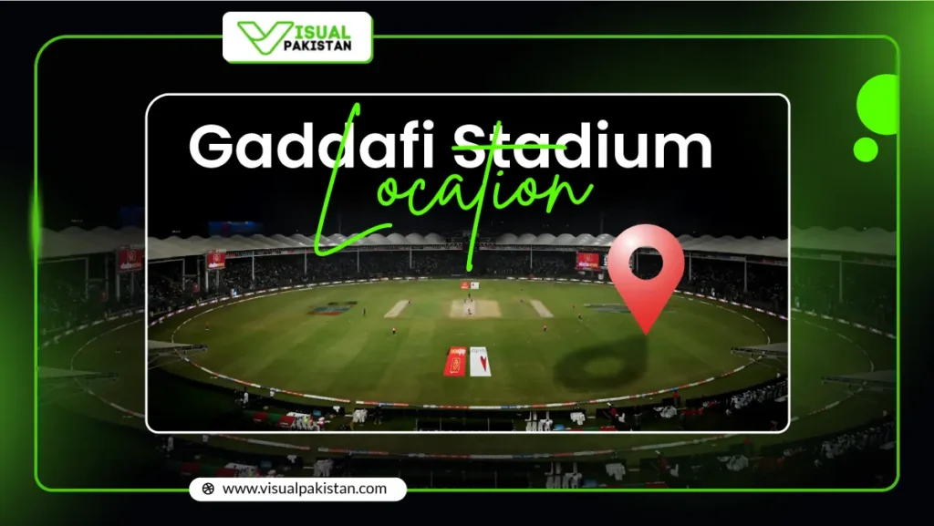 Location of Gaddafi Stadium 