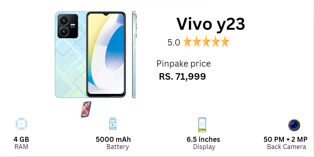 Vivo Y23 Price in Pakistan – Latest Vivo Y23 Smartphone with Specifications and Features"