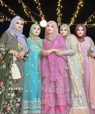 Hijab style for wedding and party