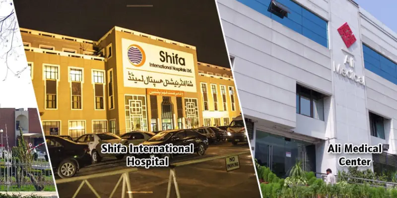 hospitals in F 7 Markaz Islamabad