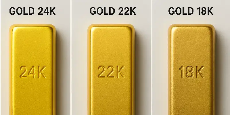 Difference Between Gold 24K, 22K, and 18K in Pakistan