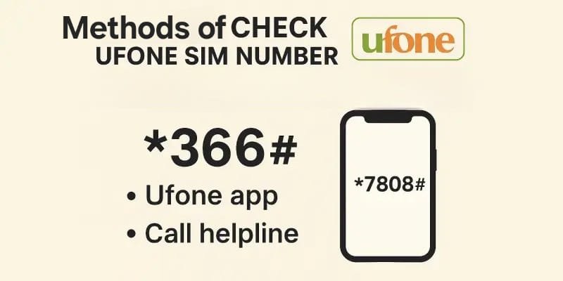 Methods of Check Ufone Sim Number