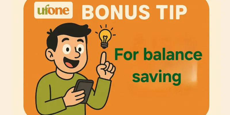 how to save Ufone balance.